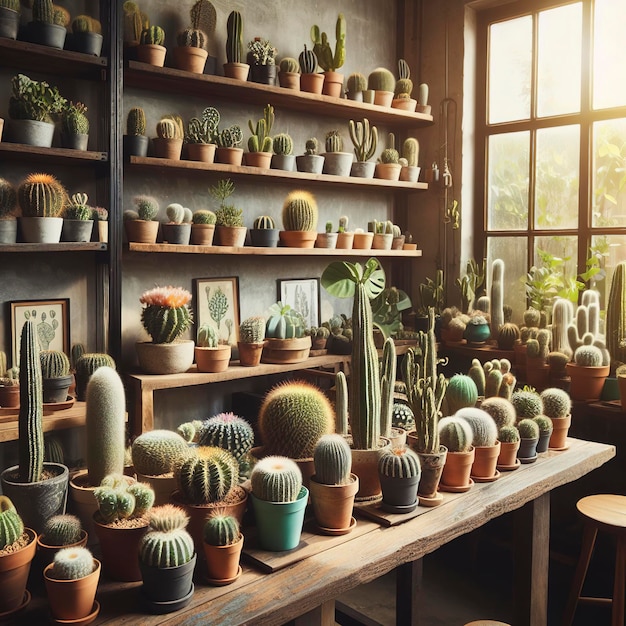 Many green Cactus at the Cactus shop