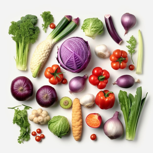 Many kinds of vegetables