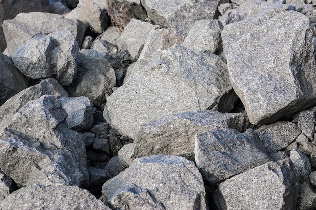 Many large stones close-up. For the wall