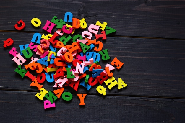 Many letters as a symbol of knowledge and learning