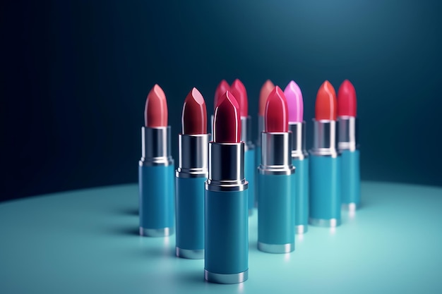 Many lipsticks set Generate Ai