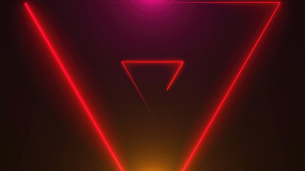 many neon triangles in space abstract computer generated backdrop 3d render