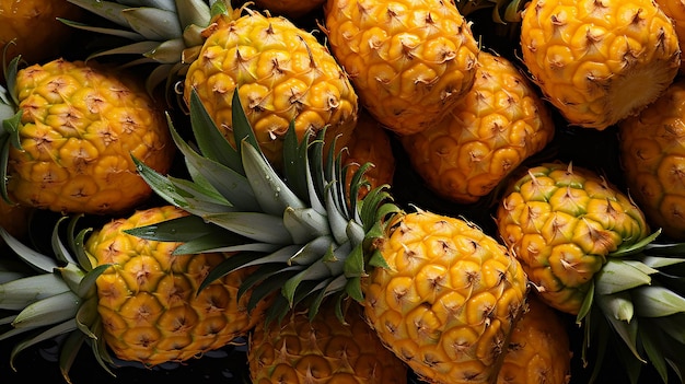 Many Pineapples Seamless Background