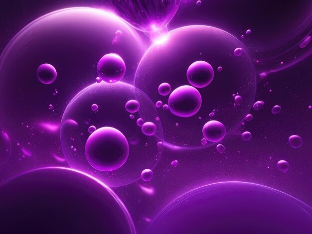 Many purple bubbles abstract background