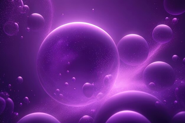 Many purple bubbles abstract background