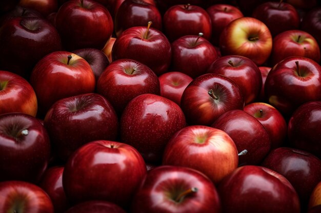 Many red apples AI Generated