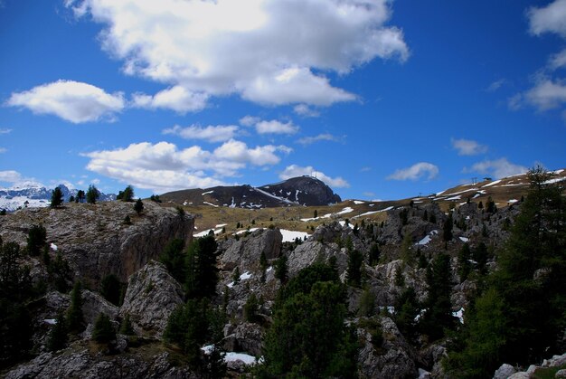 Many rocks in the mountains