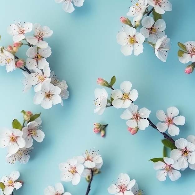 Photo many small beautiful flower blossoms illustration made with generative ai