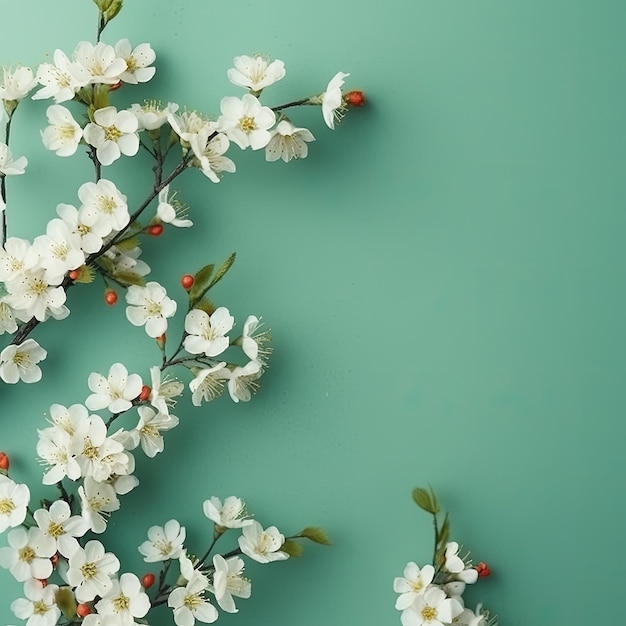 Photo many small beautiful flower blossoms illustration made with generative ai