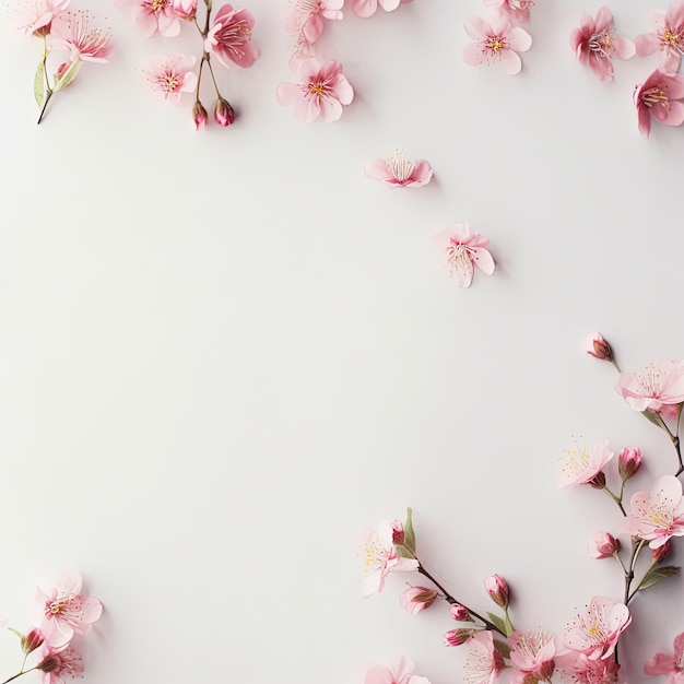 Photo many small beautiful flower blossoms illustration made with generative ai