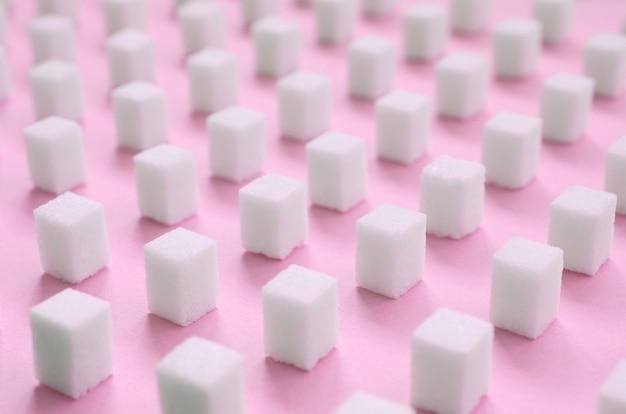 Many small sugar cubes pattern