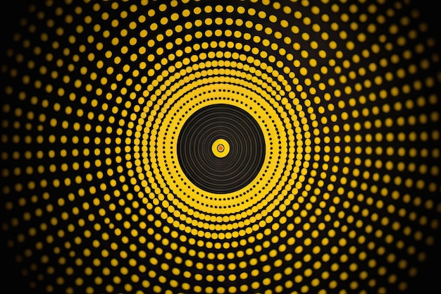 Many small yellow circles in one large black bullseye target of business generative ai