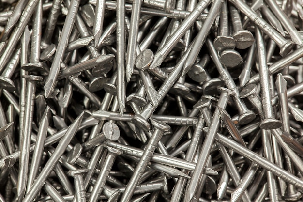 Many steel nails