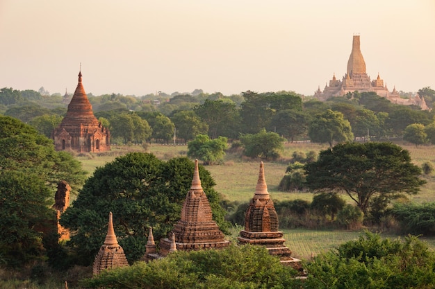 many of temples of Bagan in Myanmar