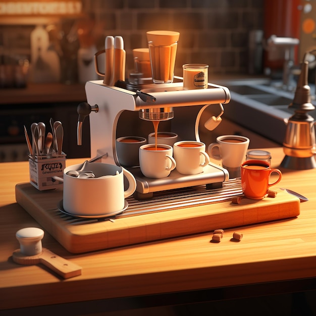 many tools with which to become a barista in a cafe