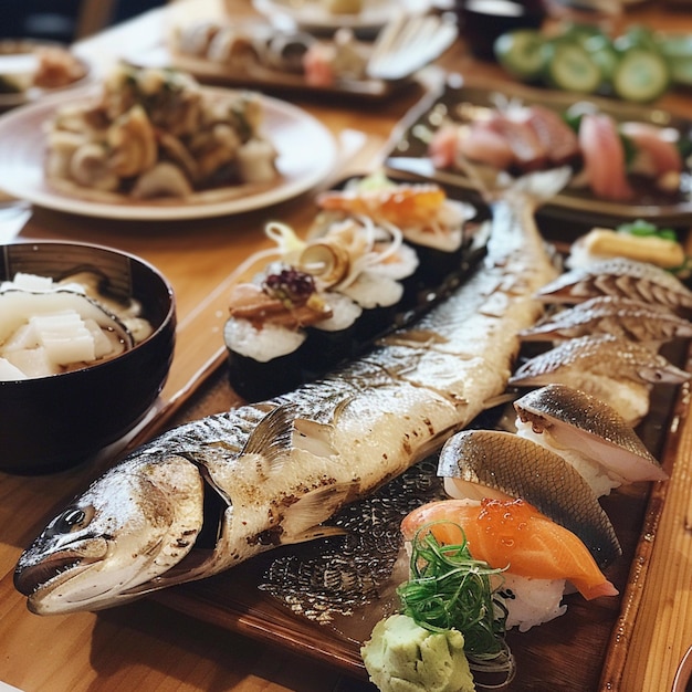 many types of fish on the table