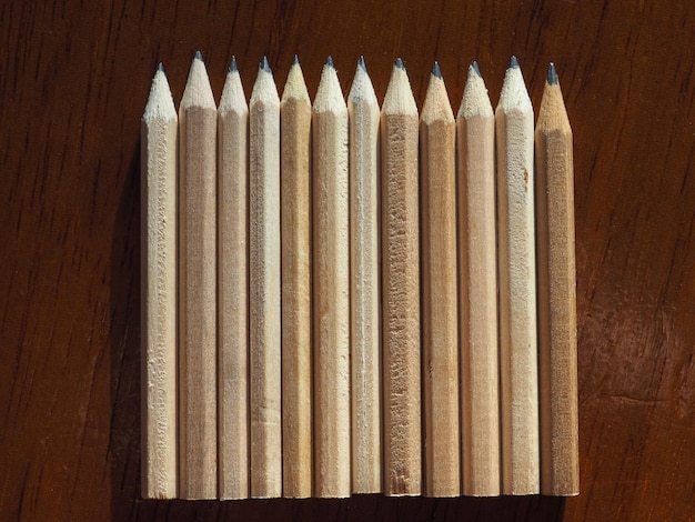 Many wood pencils