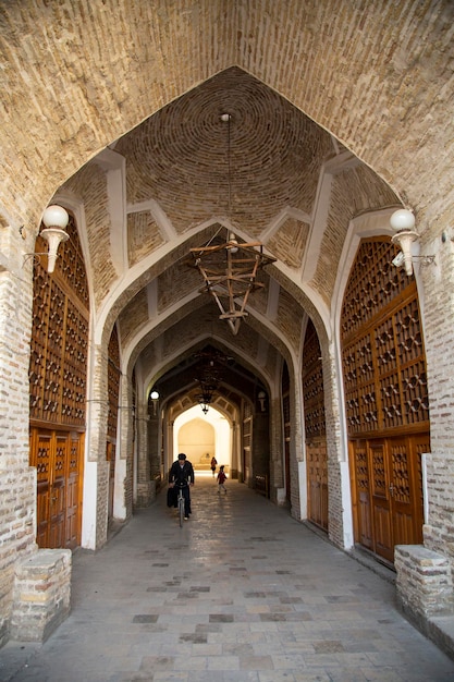 Many wooden design in a pathway