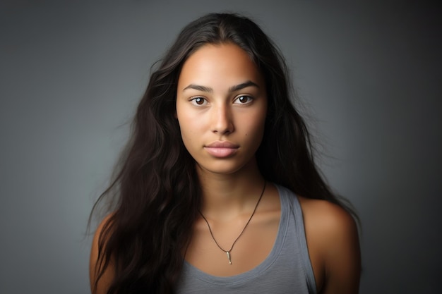 Photo maori beauty selfportrait of teen girl