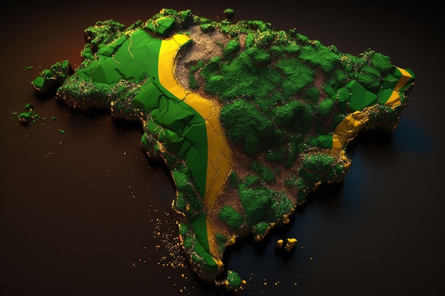 A map of africa with a green border.