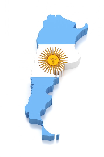 Photo map of argentina