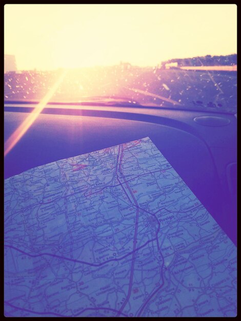 Photo map in car