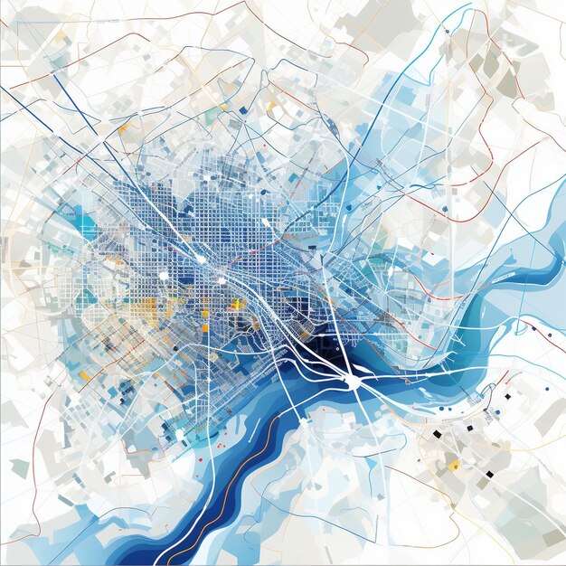 Photo a map of the city of washington dc