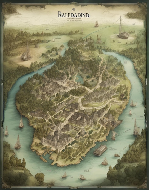 A map of the city of the witcher 3