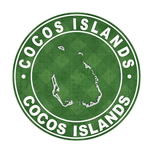 Map of Cocos Islands Football Field Clipping Path