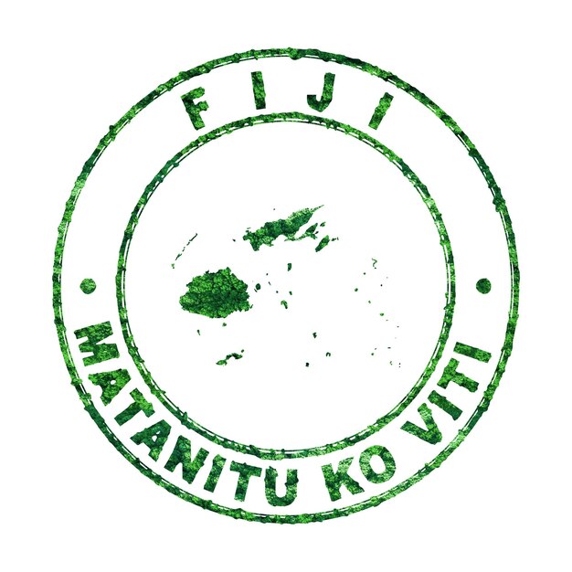 フィジー郵便切手の地図 持続可能な開発 CO2 排出の概念