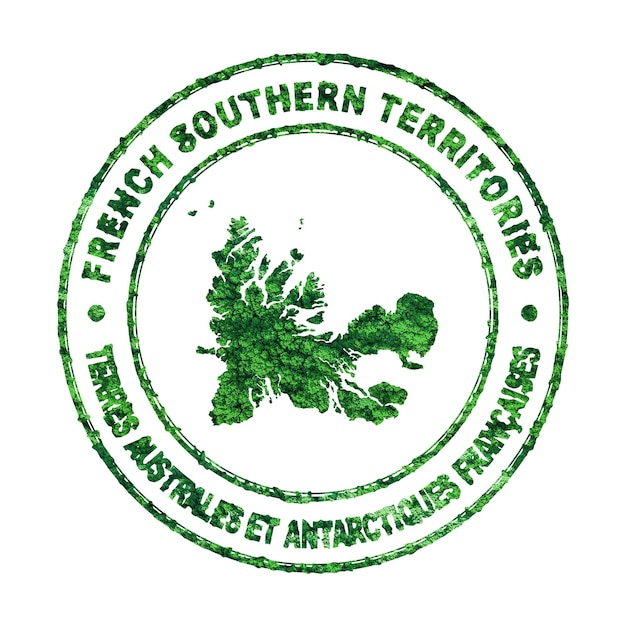 フランス領南方領土の地図 郵便パスポートスタンプ トラベルスタンプ
