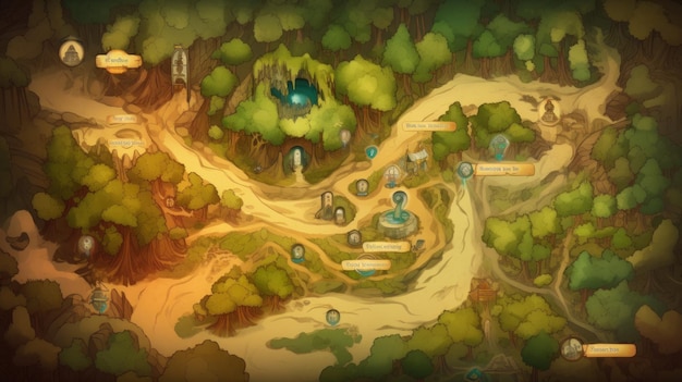 A map of the game's location is shown in the upper left corner