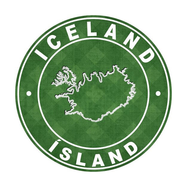 Map of Iceland Football Field Clipping Path