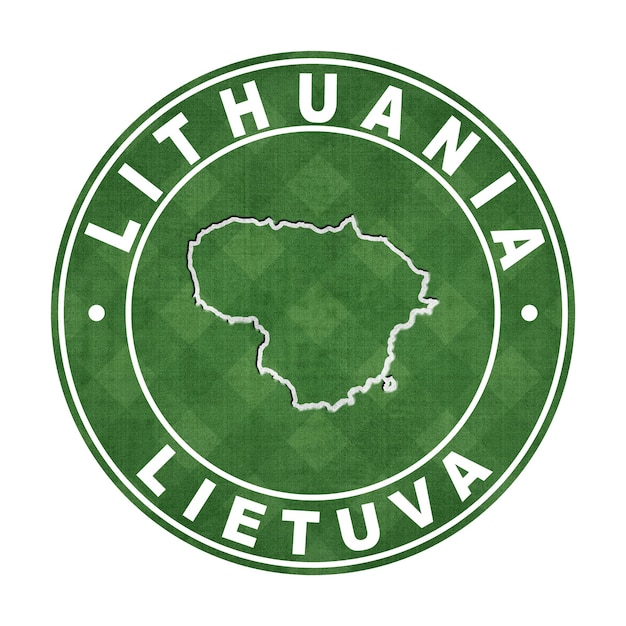 Map of Lithuania Football Field Clipping Path