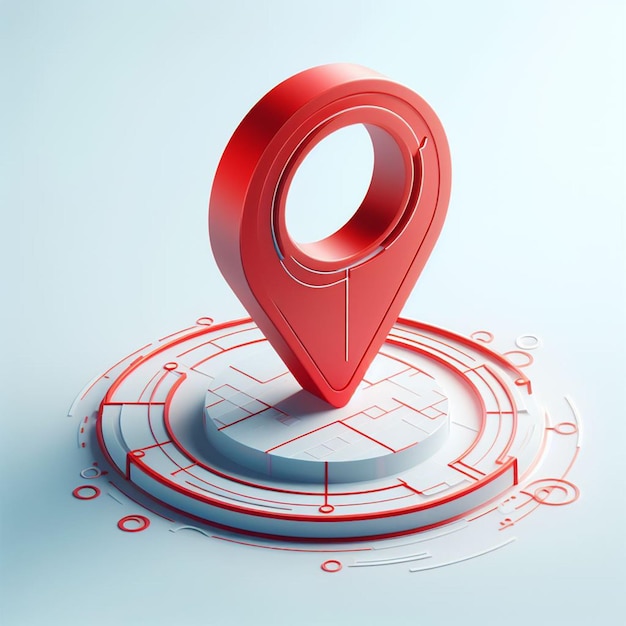 Map location pointer 3d arrow navigation icon vector image