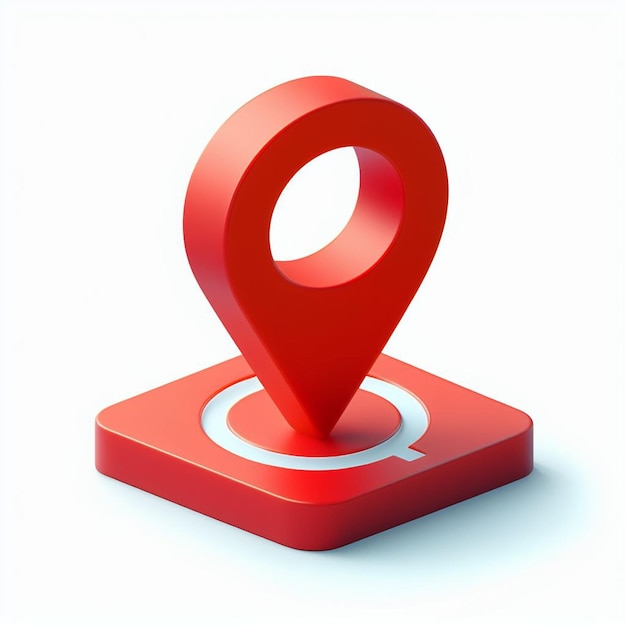 Map location pointer 3d arrow navigation icon vector image