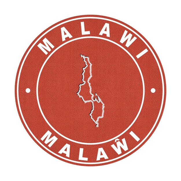 Map of Malawi Tennis Court Clipping Path