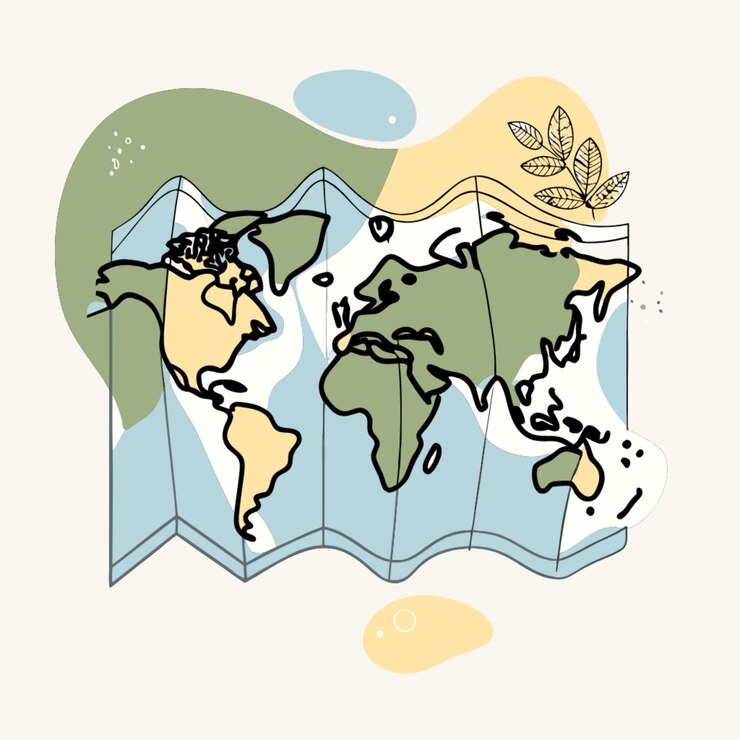 Photo map mockup high quality image