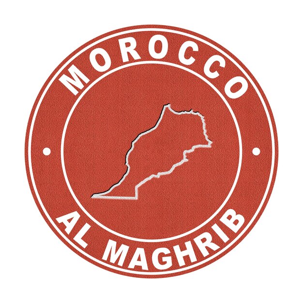 Map of Morocco Tennis Court Clipping Path