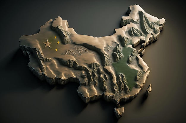 A map of the mountains of china