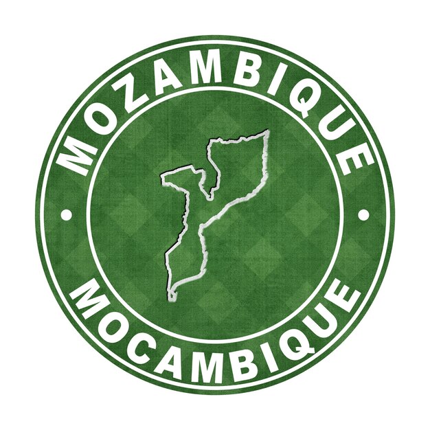 Map of Mozambique Football Field Clipping Path