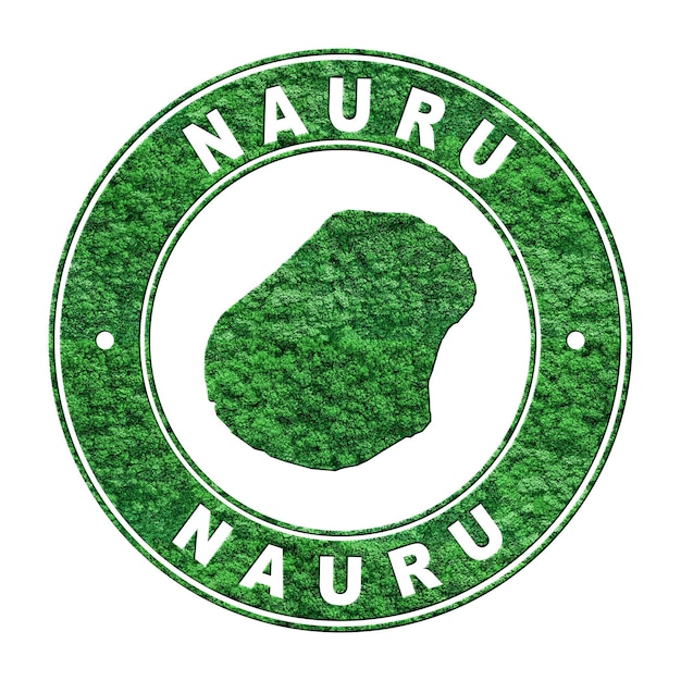 Photo map of nauru co2 emission concept