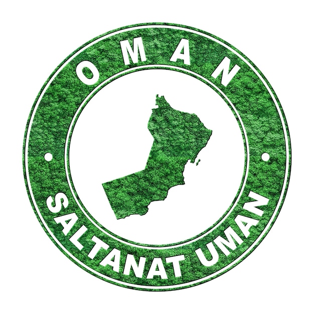 Map of Oman CO2 emission concept