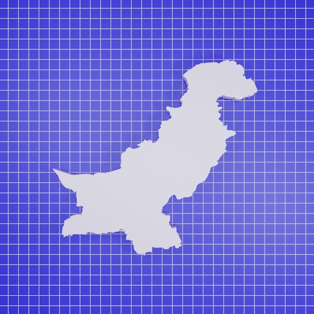 パキスタンのレンダリングの地図