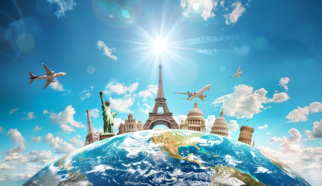 map planet earth eiffel tower attractions