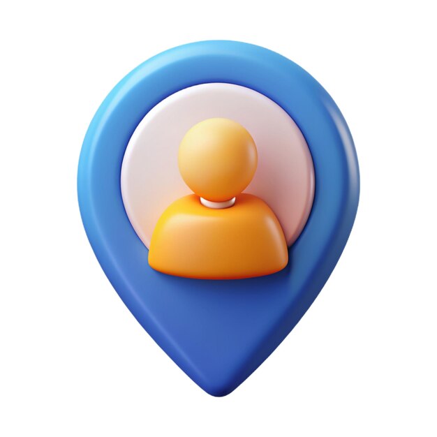 map pointer marker pin with a person user icon