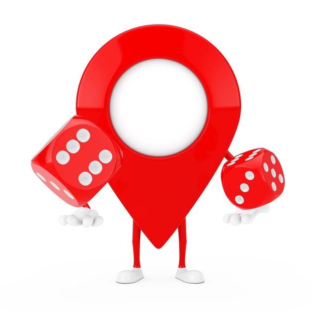 Premium Photo | Map Pointer Pin Character Mascot with Traffic Green