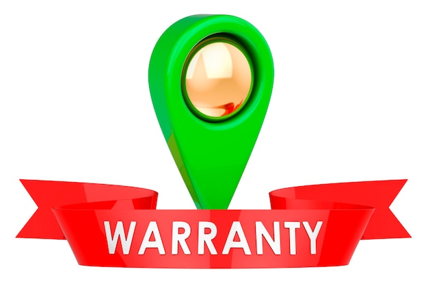 Map pointer warranty concept 3D rendering