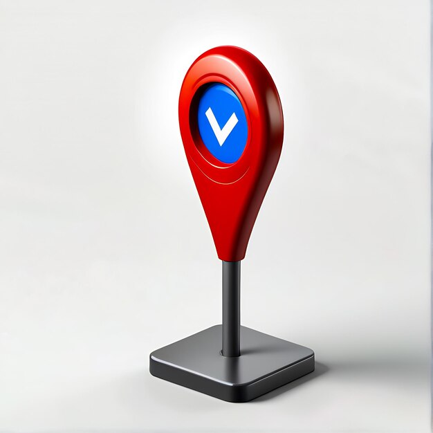 Photo map pointers 3d gps icon pin marker location