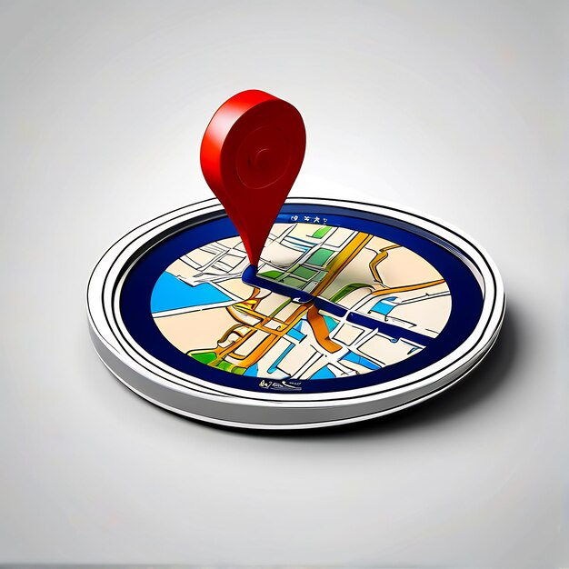 Photo map pointers 3d gps icon pin marker location